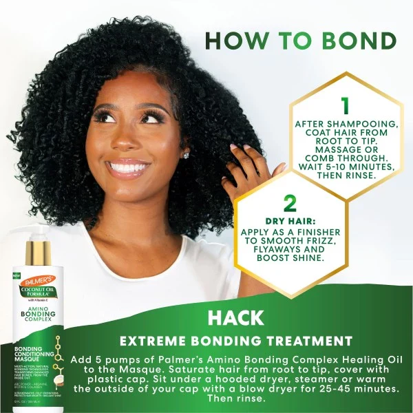 Palmer's Coconut Oil Formula Amino Bonding Complex Bonding Conditioning Masque 355ml - Image 7
