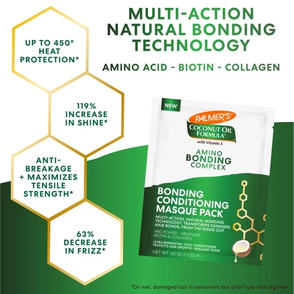 Palmer’s Coconut Oil Amino Bonding Conditioning Masque 60g - Image 4