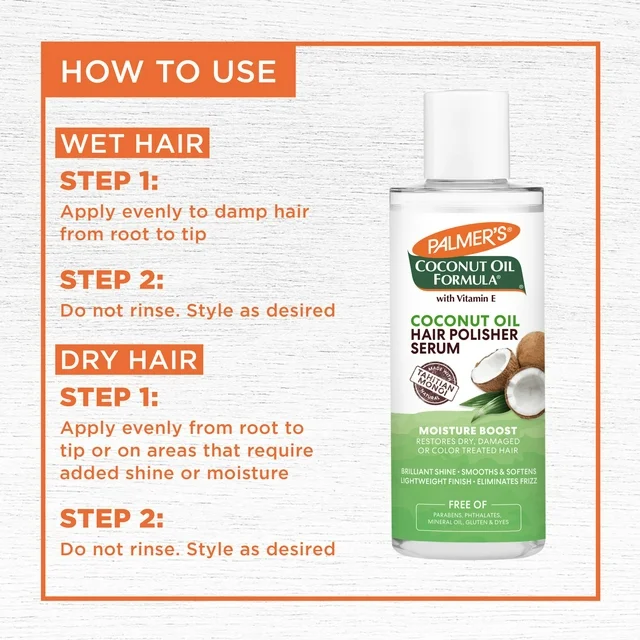 Palmer's Coconut Oil Formula Hair Polisher Serum 177ml - Image 7