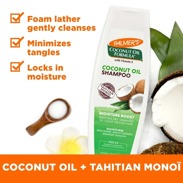 Palmer's Coconut Oil Formula Coconut Oil Moisture Boost Shampoo 400ml - Image 4