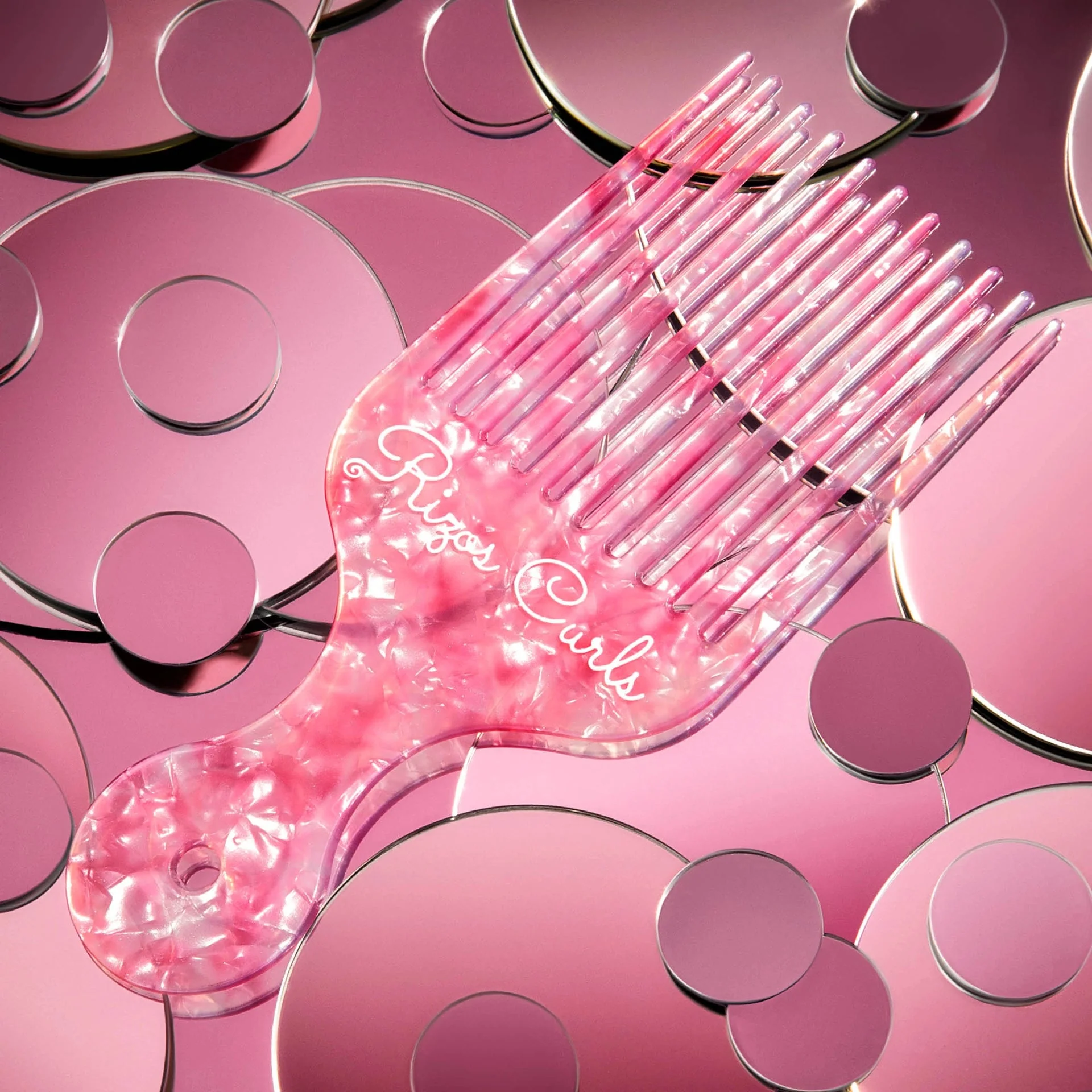 Pink Hair Pick Comb - Image 3