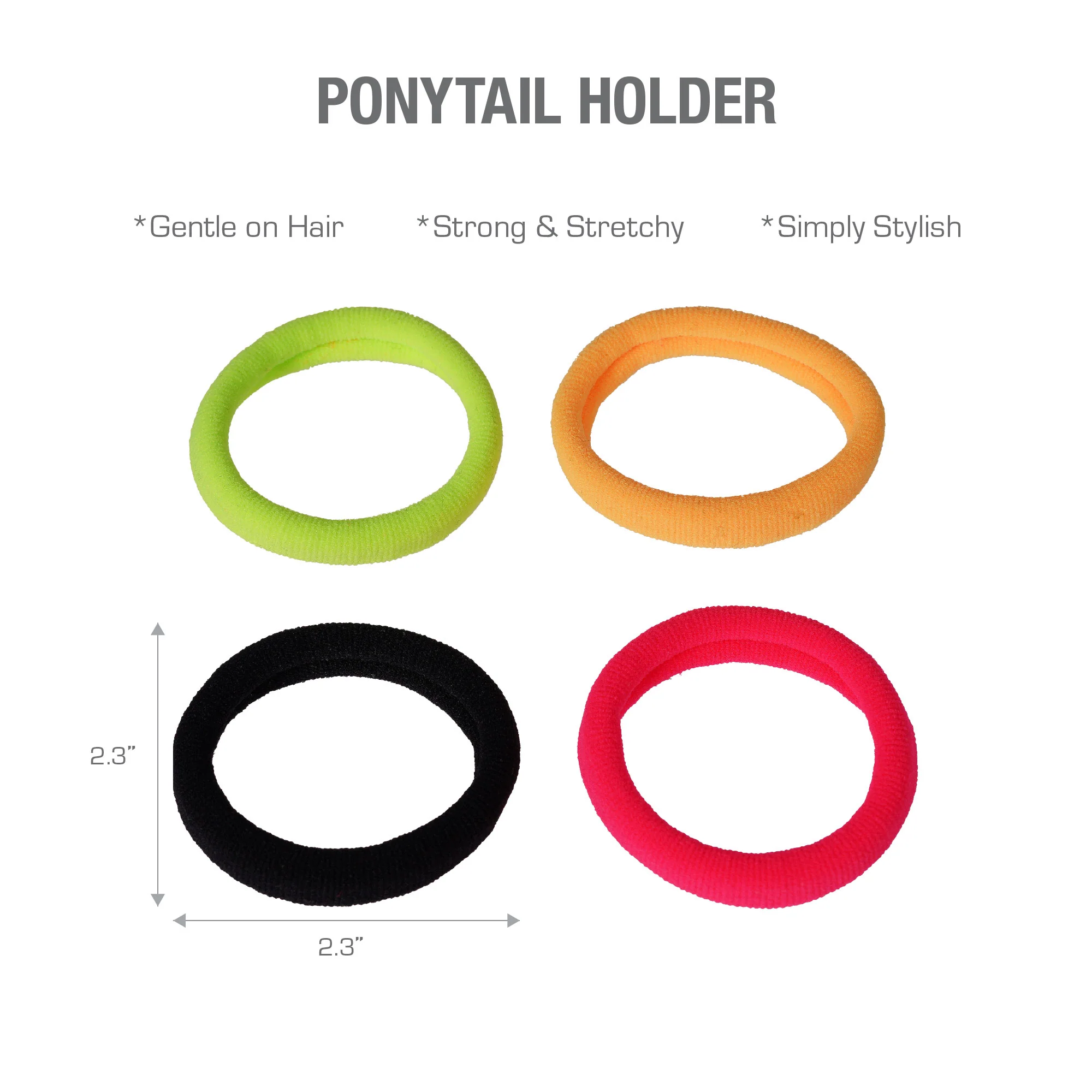 Red By Kiss Ponytail Holder Small Color Assorted (8pcs) - Image 2