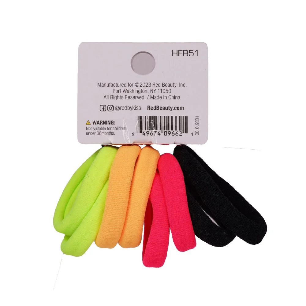 Red By Kiss Ponytail Holder Small Color Assorted (8pcs) - Image 4