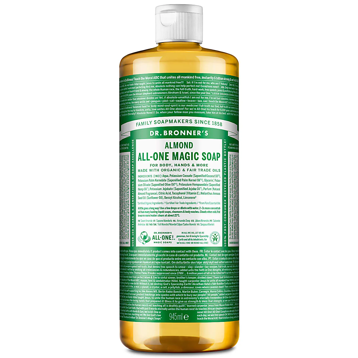Dr. Bronner’s Almond Pure-Castile Liquid Soap - Image 2