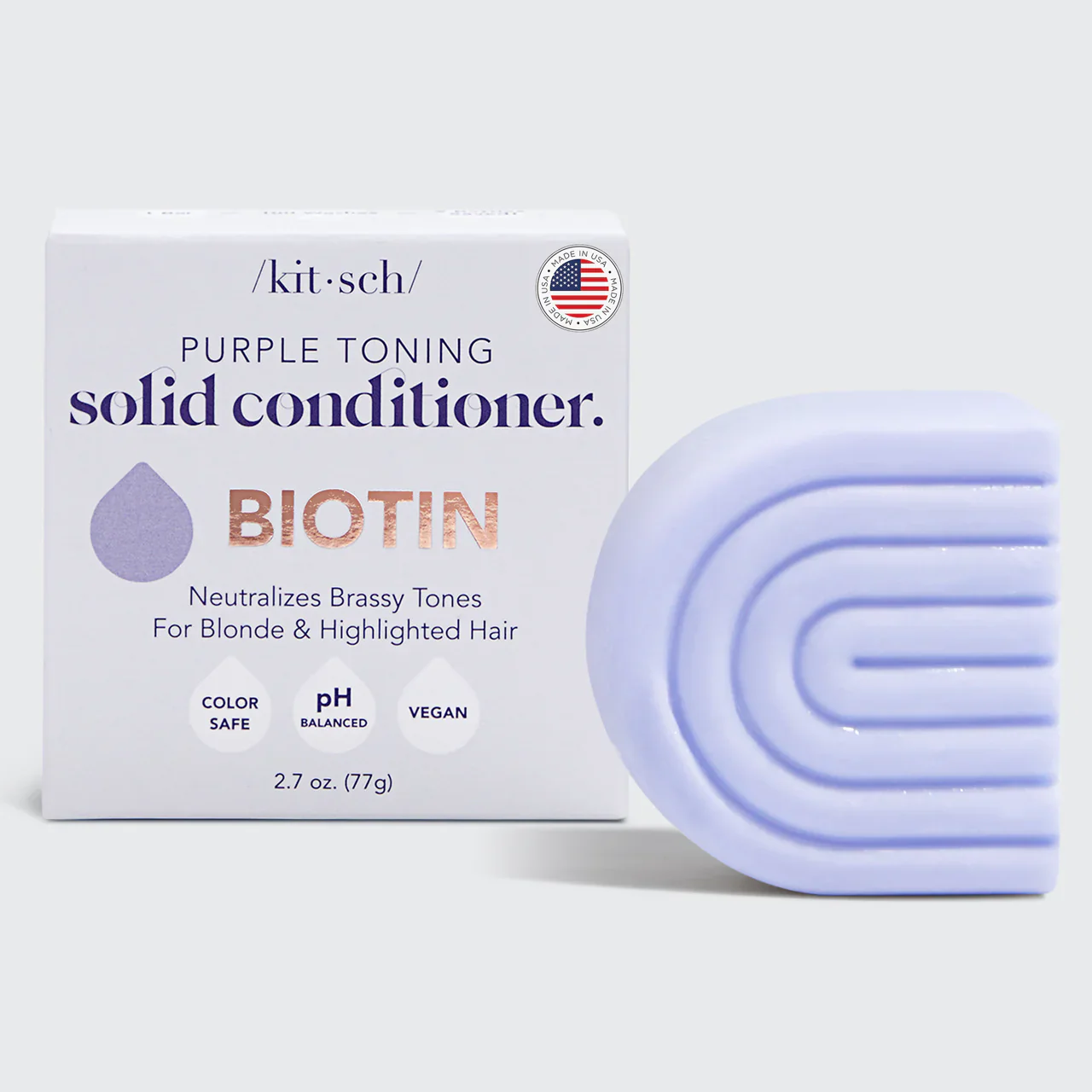 Kitsch Purple Toning Conditioner Bar for Color Treated & Grey Hair 77g