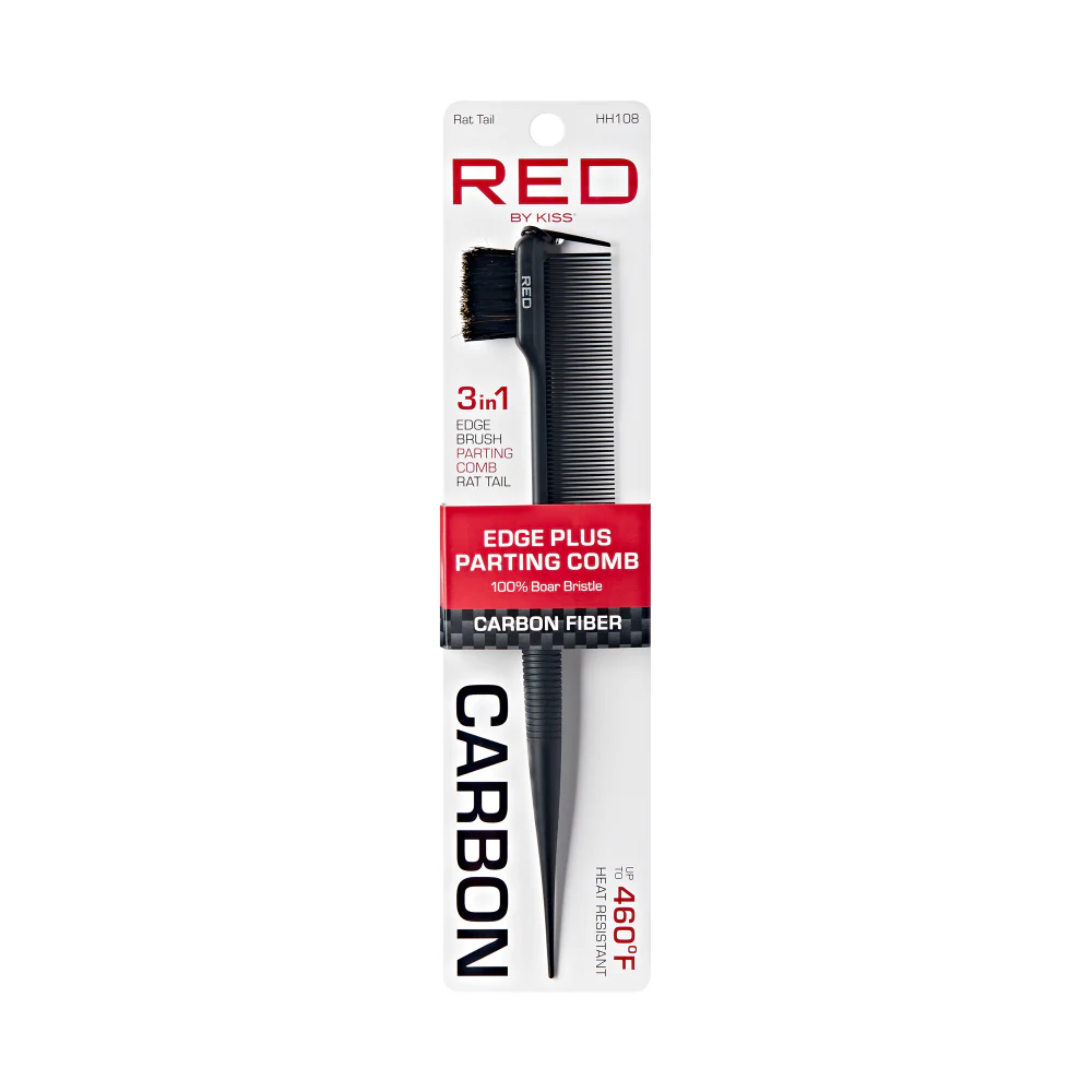 Red By Kiss 100% Boar Bristle 3-in-1 Edge & Parting Comb