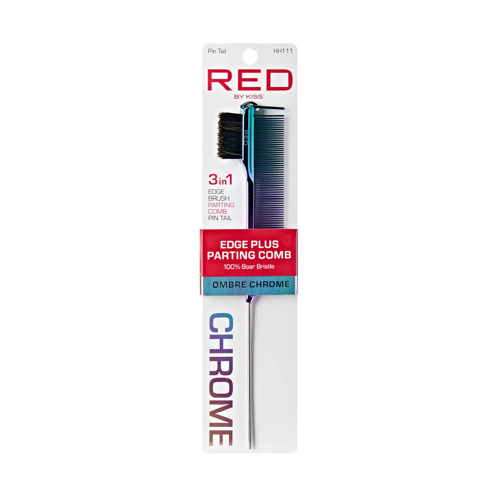Red By Kiss 100% Boar Bristle 3-in-1 Edge & Parting pin tail Comb