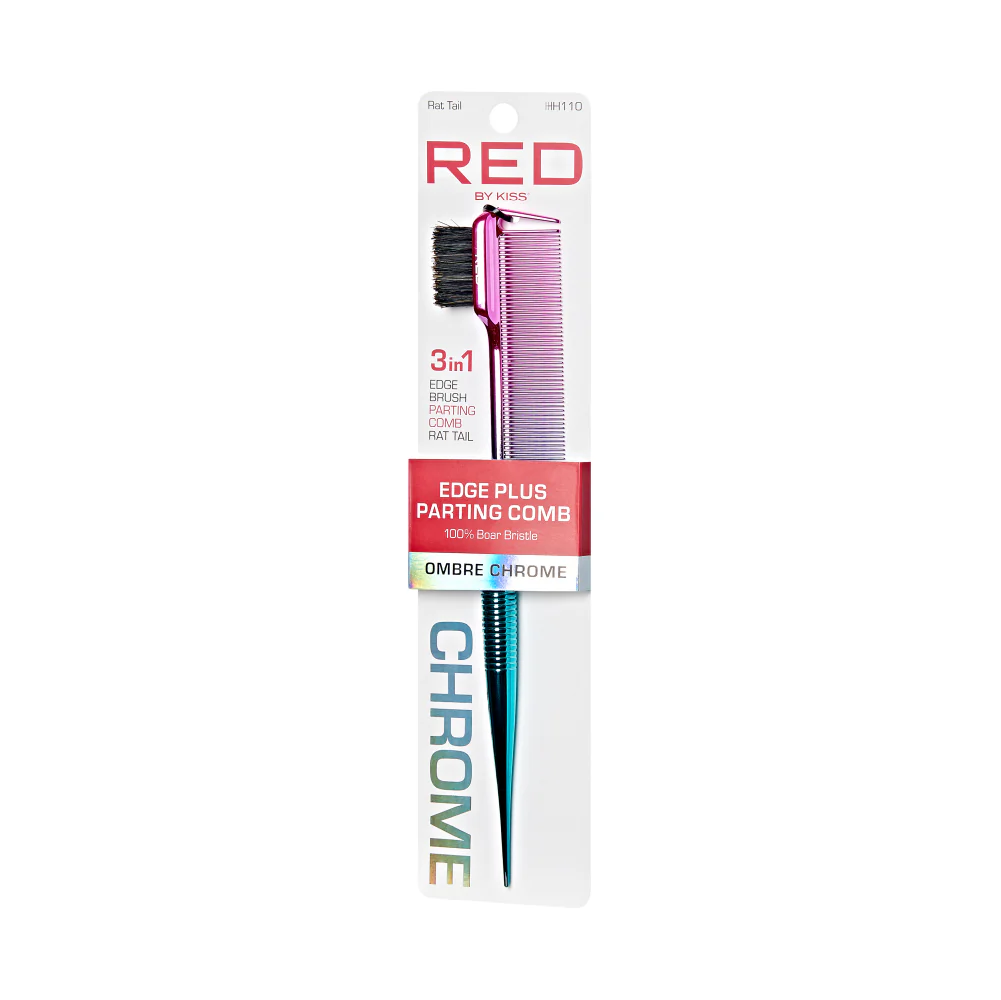 Red By Kiss 100% Boar Bristle 3-in-1 Edge & Parting rat tail Comb