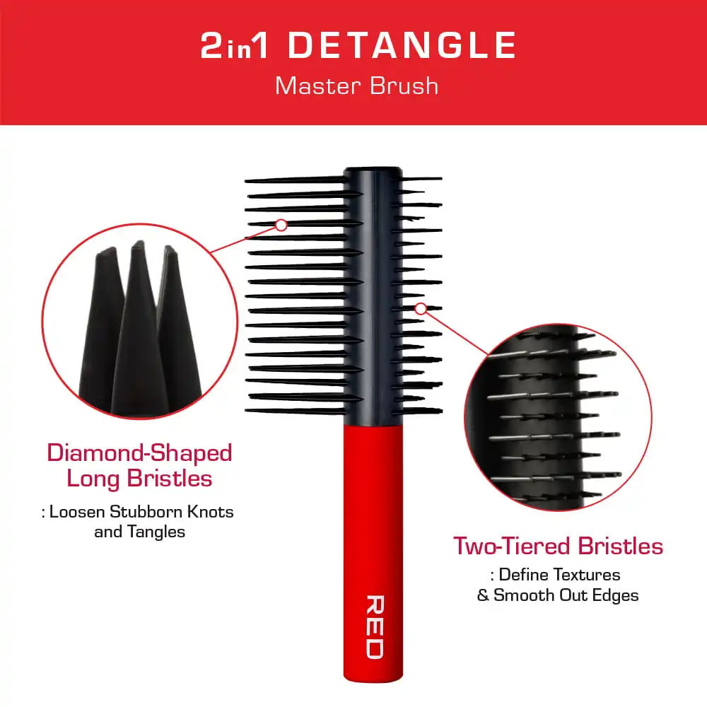 Red By Kiss 2-in-1 Detangle Master Brush - Image 3