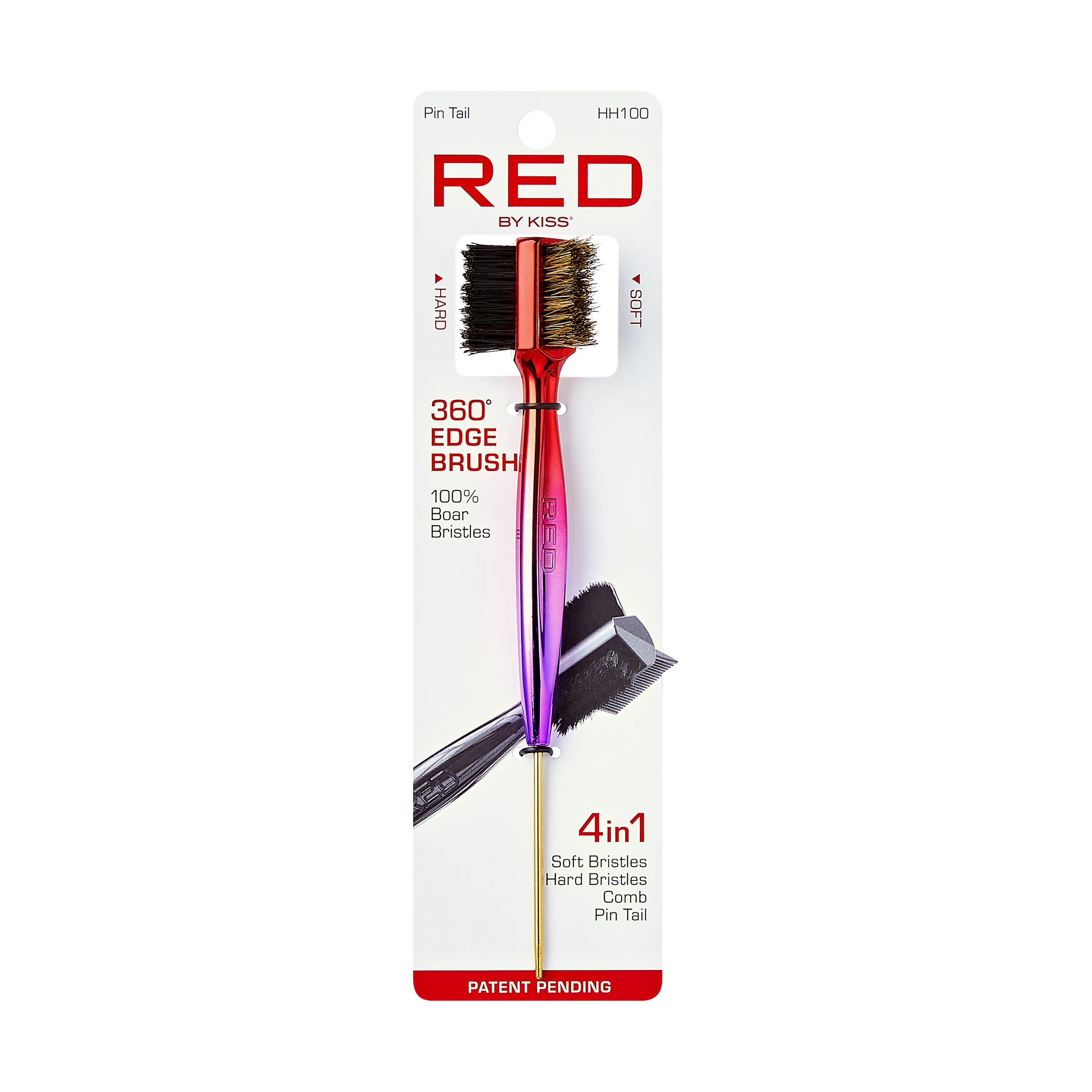 Red By Kiss  4-in-1 360° Edge Brush with Pin Tail