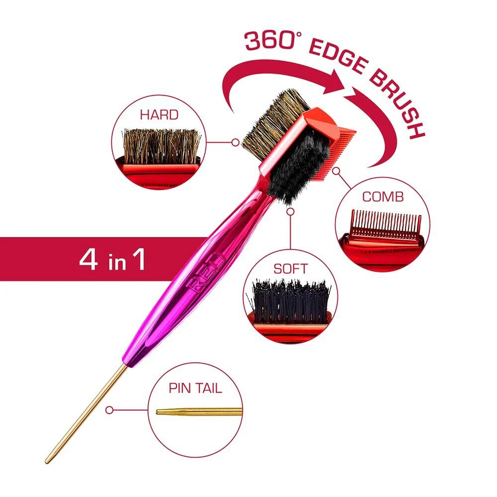 Red By Kiss  4-in-1 360° Edge Brush with Pin Tail - Image 5