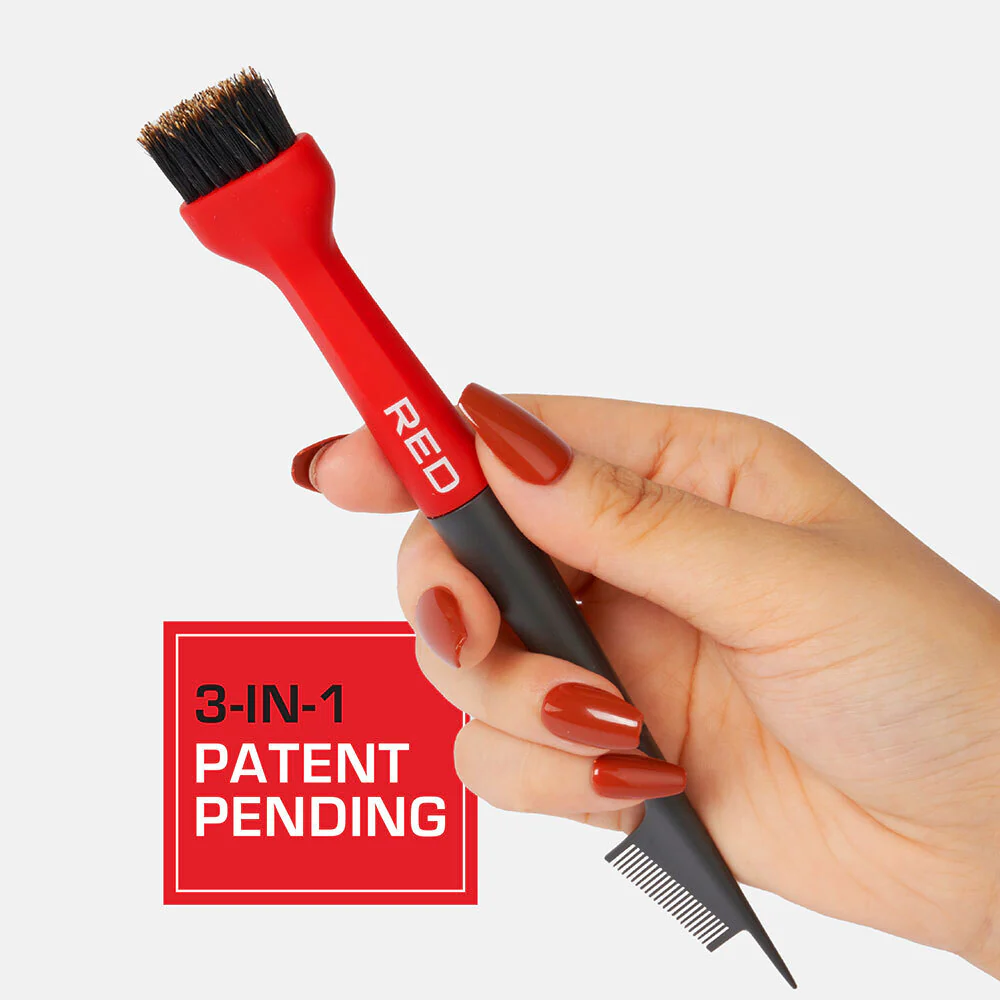 Red By Kiss 90° Angled Edge Pro Brush with Pin Tail - Image 3