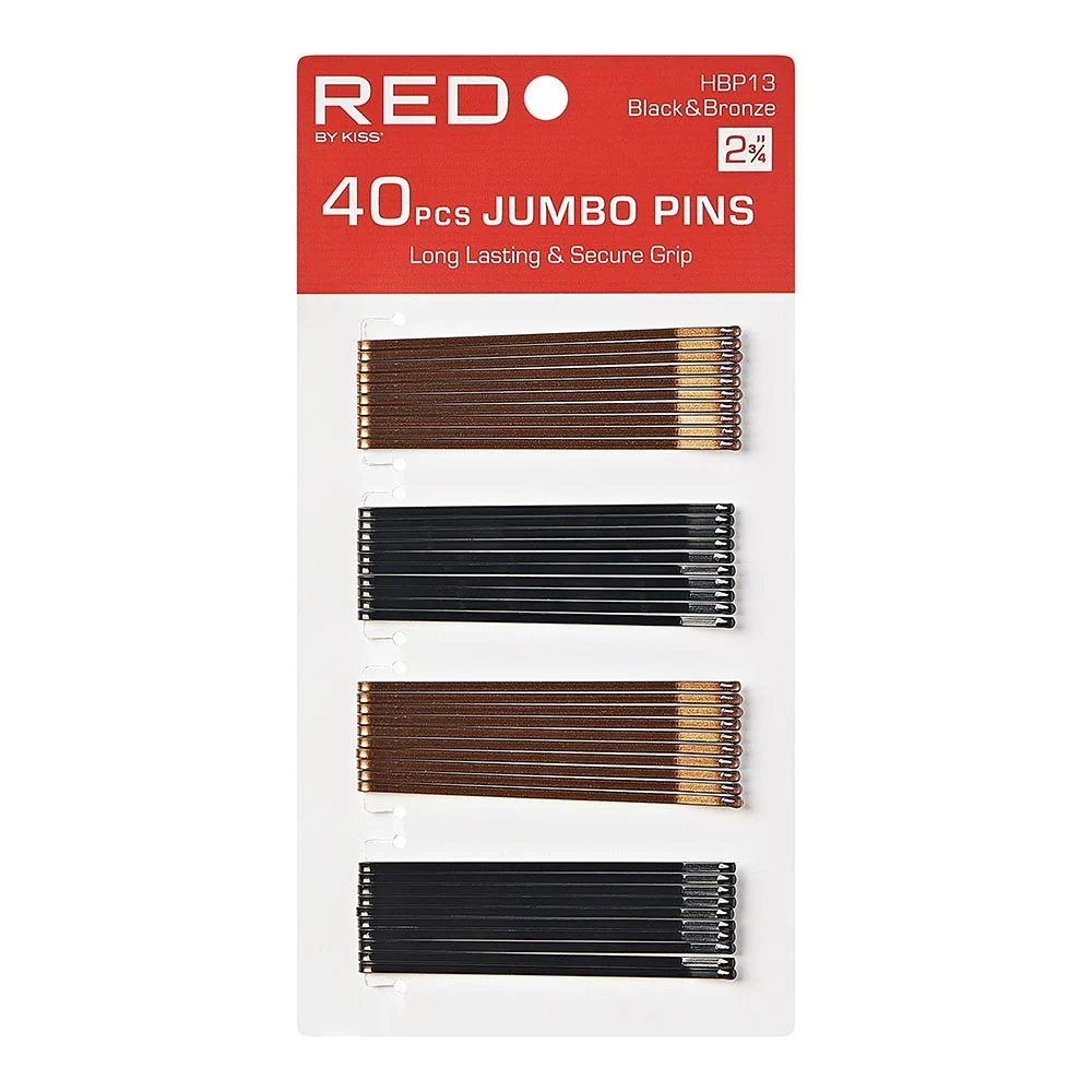 Red By Kiss  Bob Pins   Bronze black 2 3/4" 40 PCS