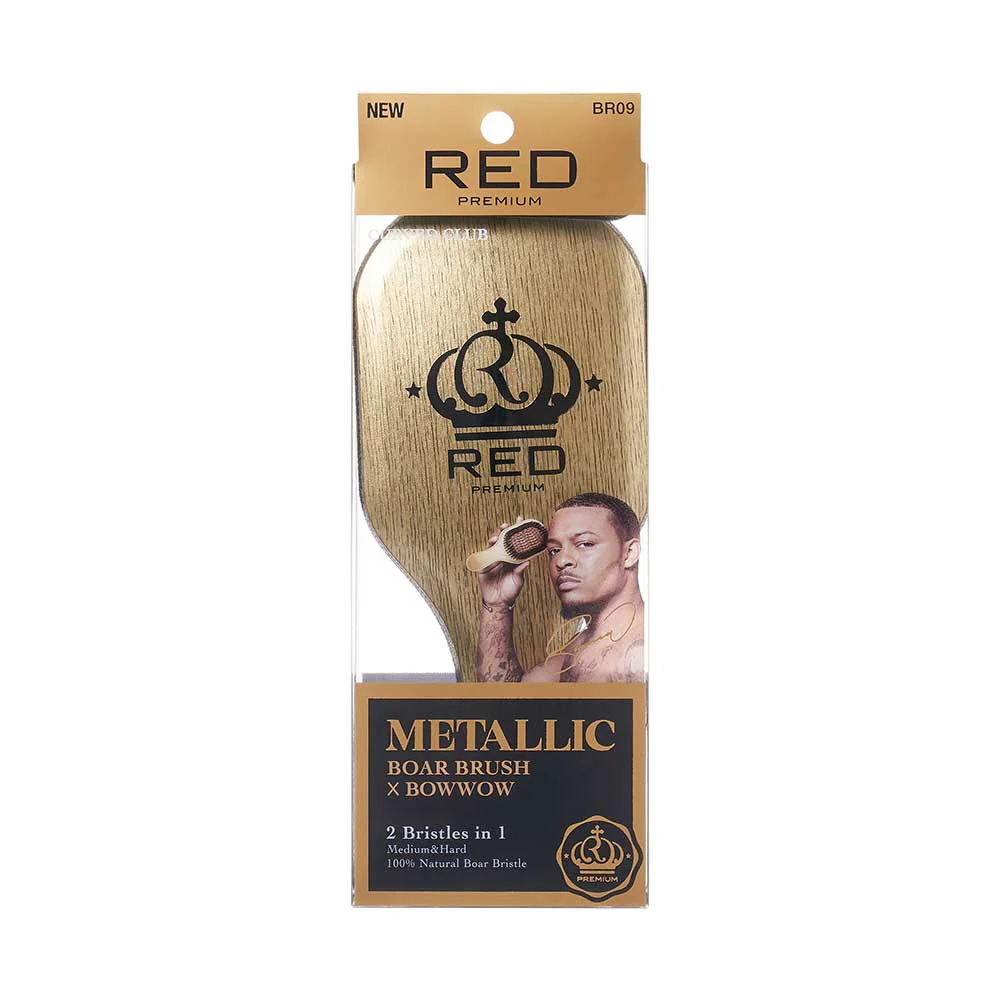 Red By Kiss Bow Wow X Metallic 2-in-1 Boar Brush - Image 9