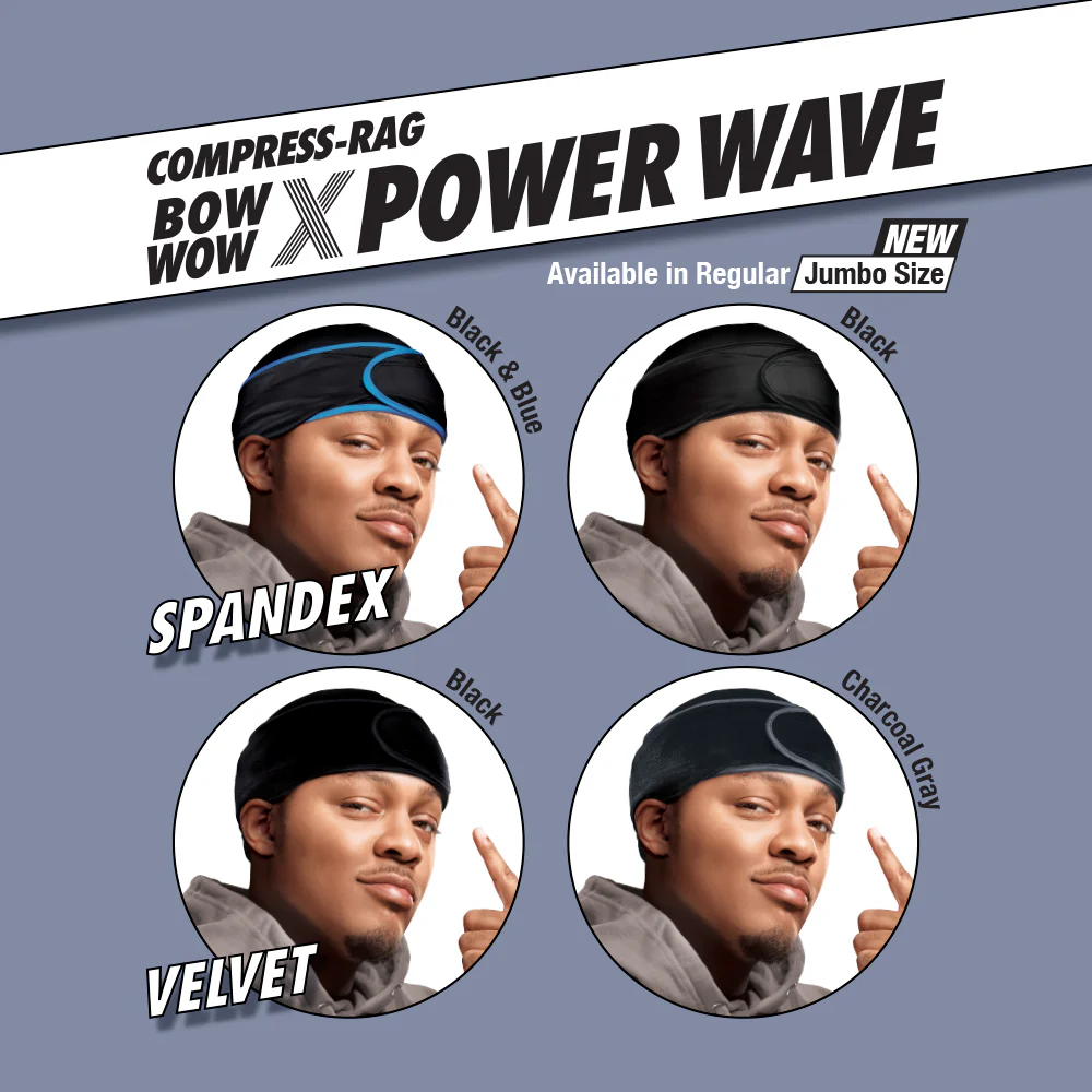 Red by Kiss BOW WOW X Power Wave Velvet Hook and Loop Fastener Compression Rag Charcoal Gray - Image 2