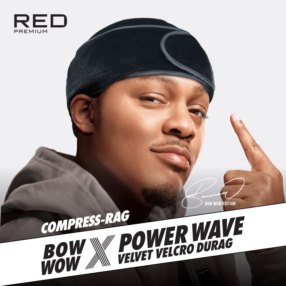 Red by Kiss BOW WOW X Power Wave Velvet Hook and Loop Fastener Compression Rag Charcoal Gray - Image 3