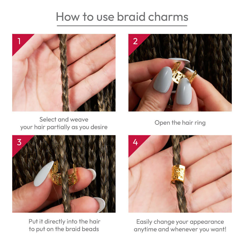 Red By Kiss  Complete Style Braid Charm Set - Image 5