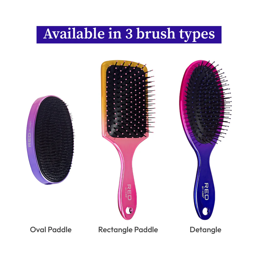 Red By Kiss Crystal Charcoal Brush – Oval Charcoal Infused Brush - Image 4
