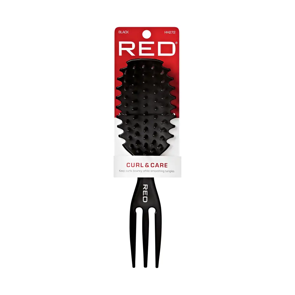 Red By Kiss Curl & Care 4-in-1 Detangle Brush Black