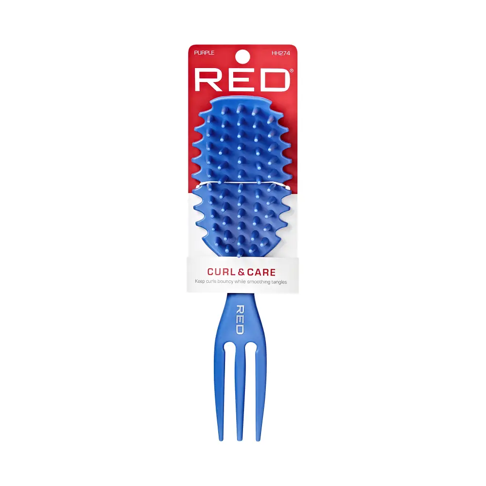 Red By Kiss Curl & Care 4-in-1 Detangle Brush Blue