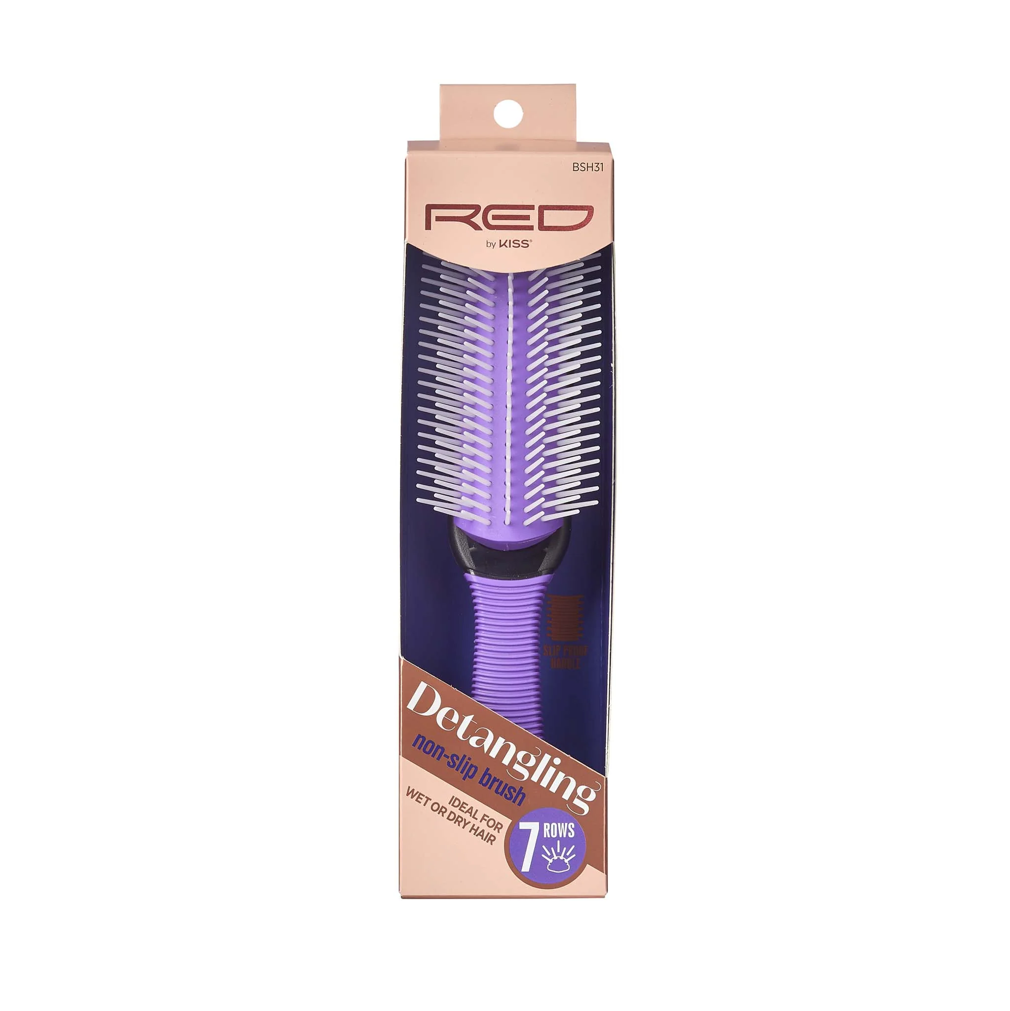 Red By Kiss Detangling Non-Slip Brush ( PURPLE)