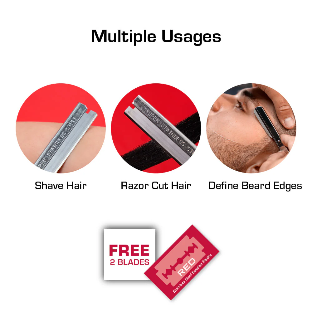 Red By Kiss Disposable Hair Shaver with 2pcs Blades - Image 4