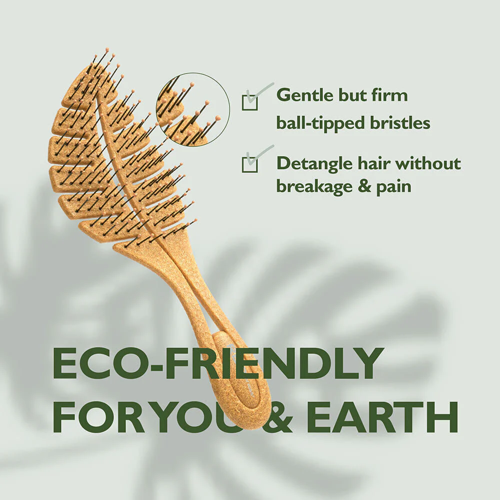 Red By Kiss Eco Plant Fiber Leaf Shape Detangler Brush - Image 3