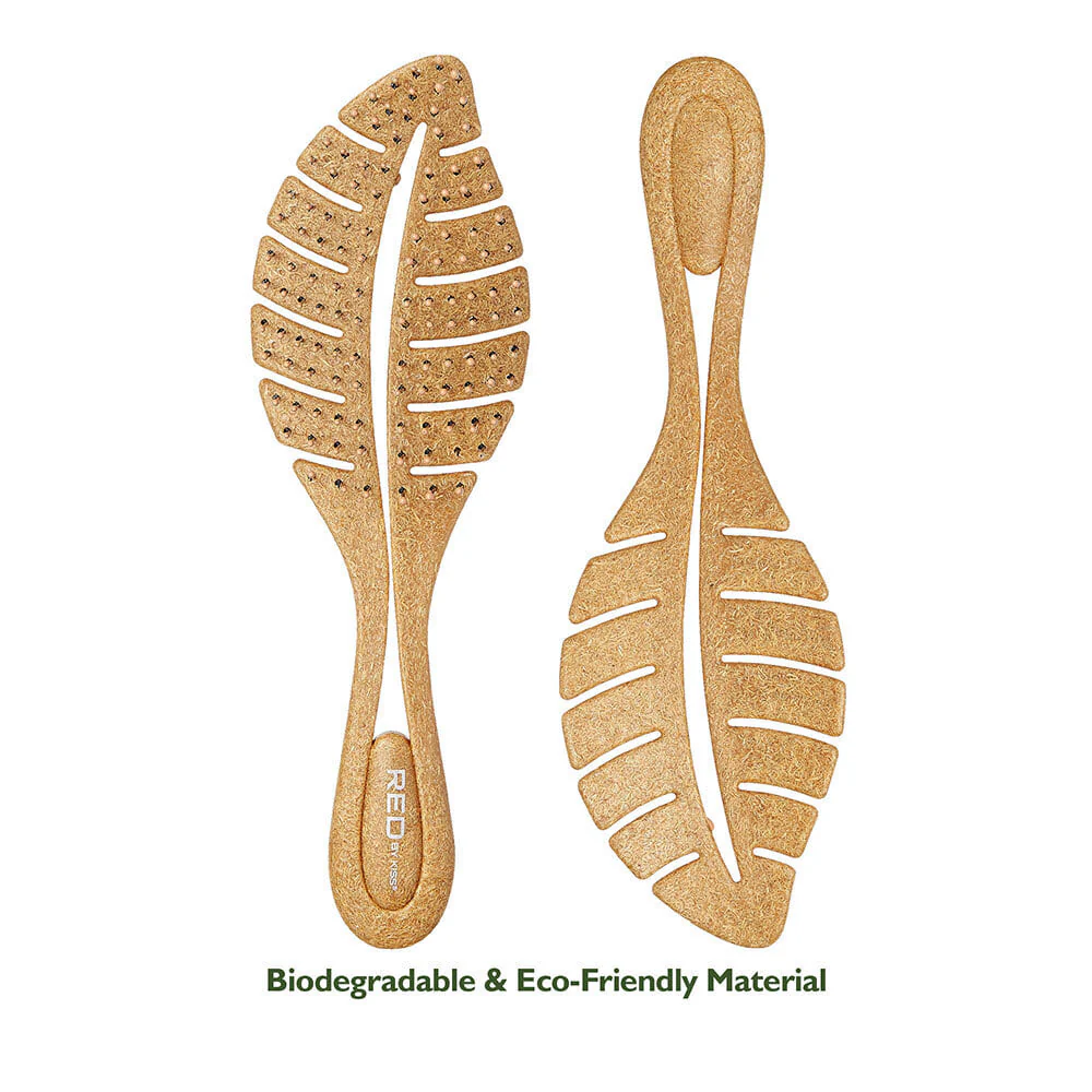 Red By Kiss Eco Plant Fiber Leaf Shape Detangler Brush - Image 6