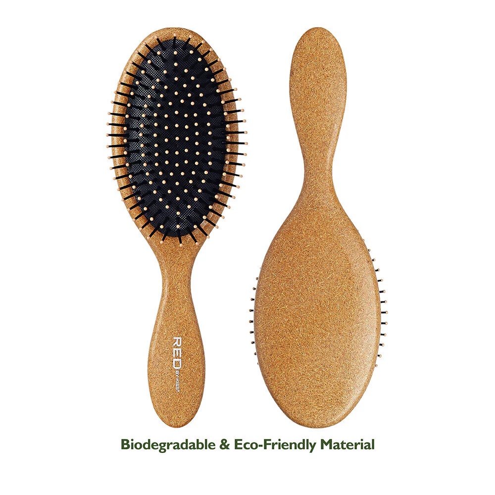 Red By Kiss Eco Plant Fiber Oval Paddle Brush - Image 3
