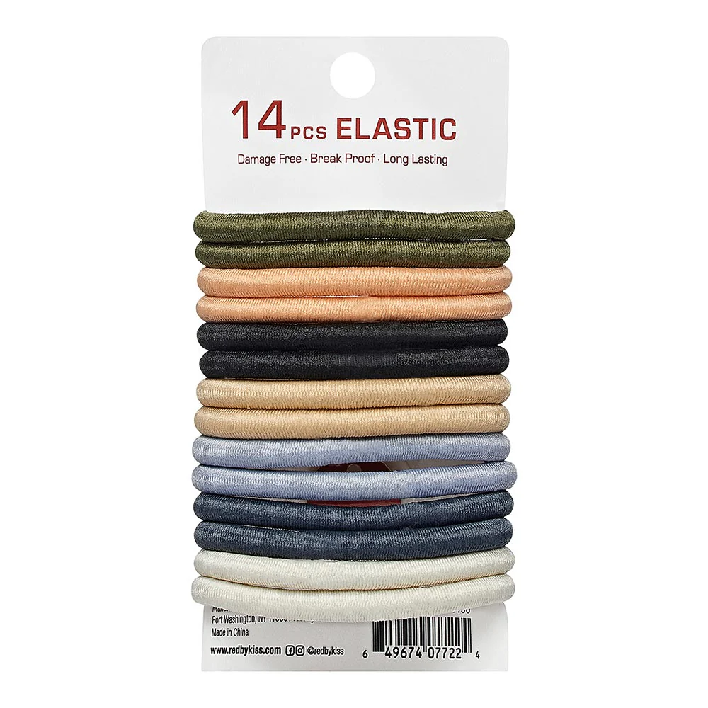 Red By Kiss Elastic Hair Band 5mm (14ct) Mono Assorted - Image 3