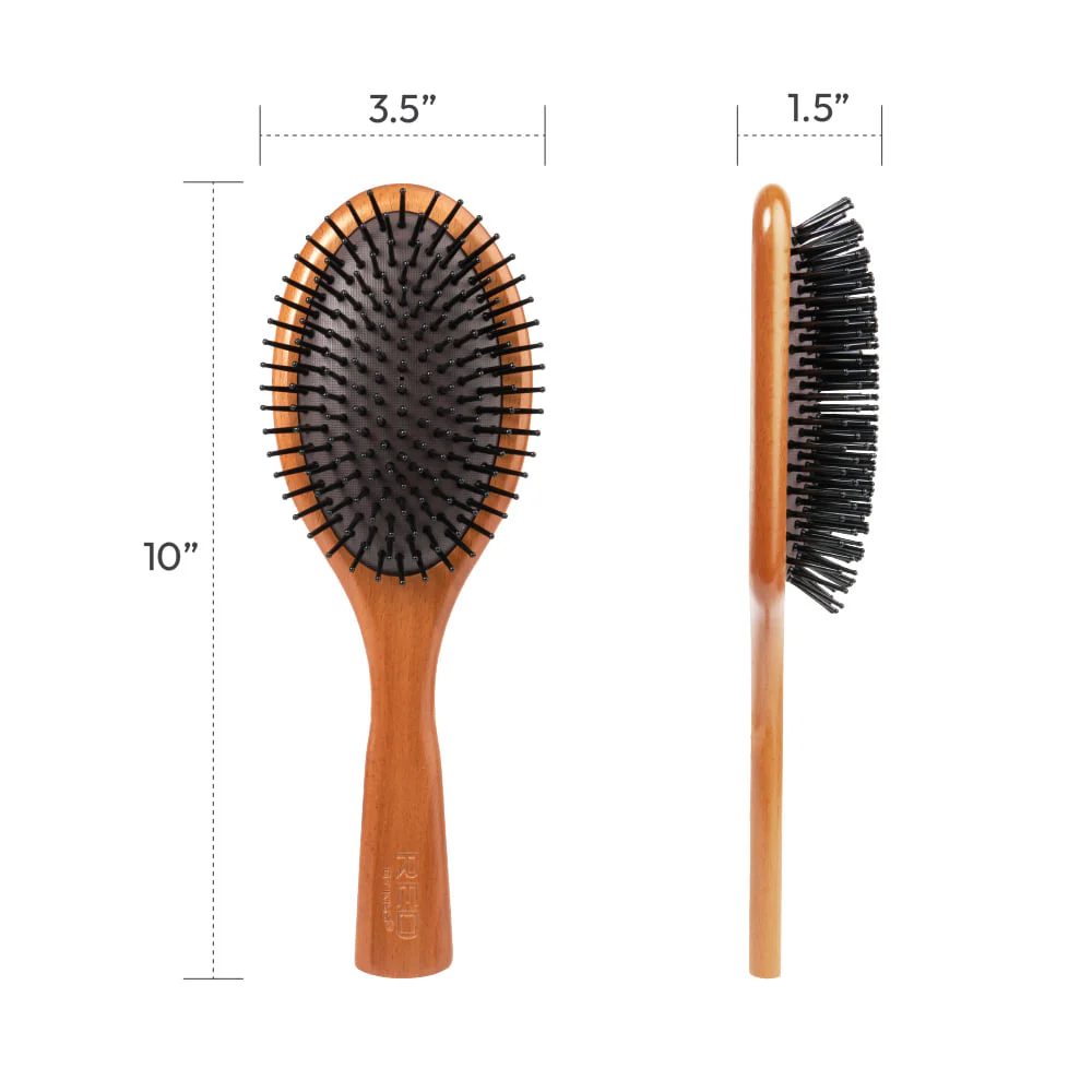 Red By Kiss Evergreen Wooden Oval Paddle Hair Brush - Image 5