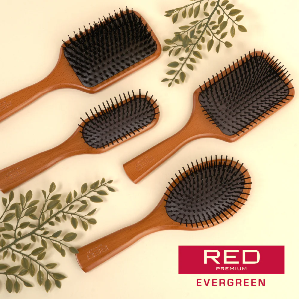 Red By Kiss Evergreen Wooden Styling Mini Hair Brush - Image 2