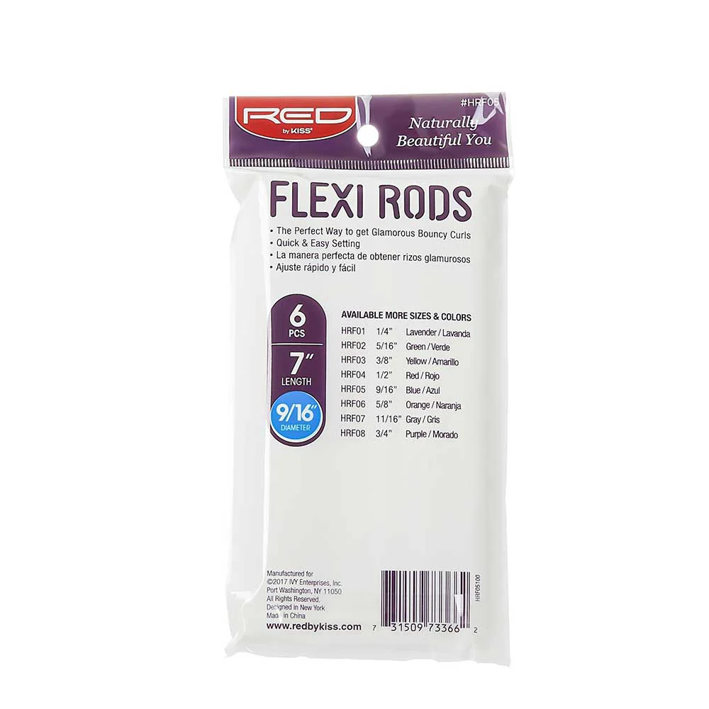 Red By Kiss Flexi Rods 7″ Length (6pcs) BLUE - Image 5