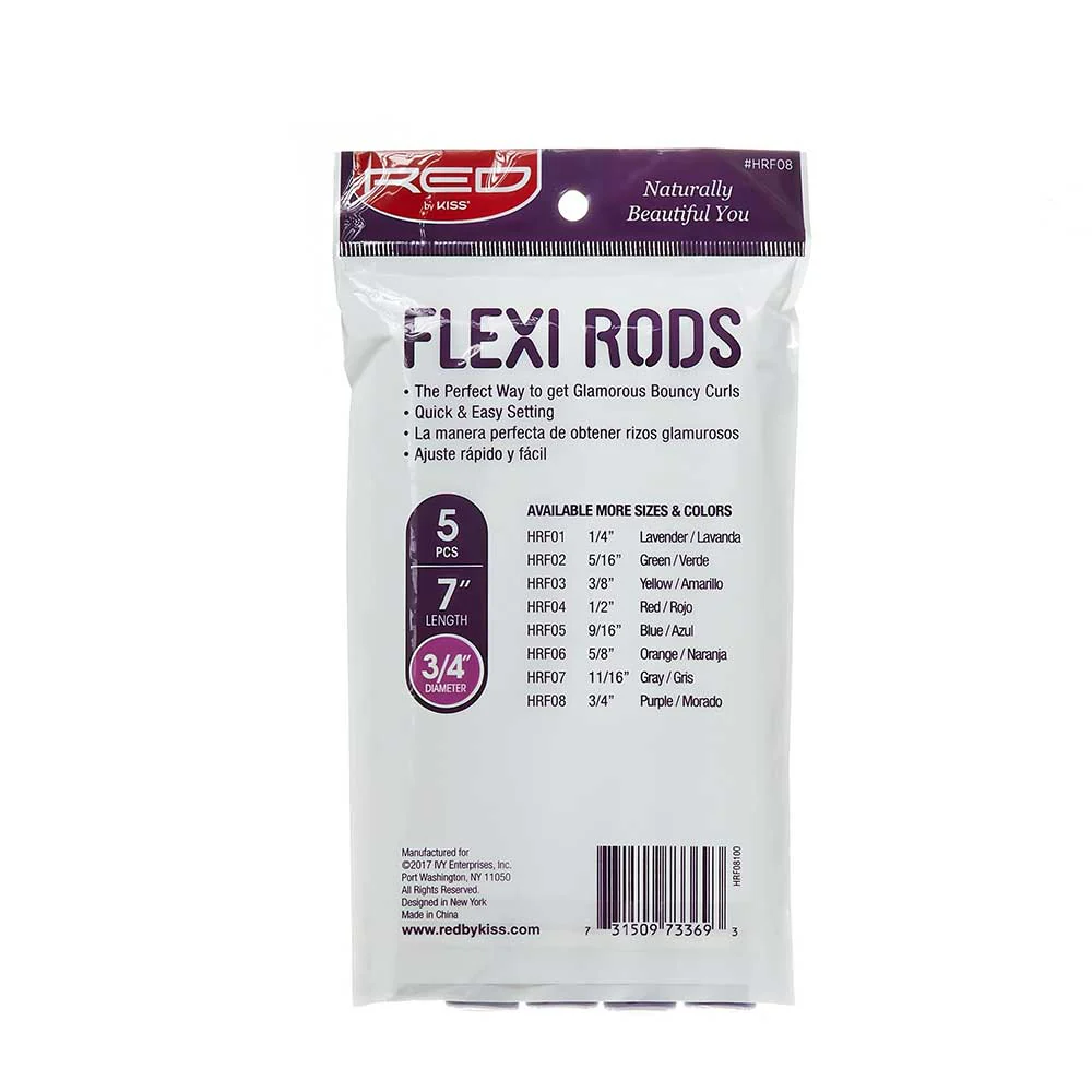 Red By Kiss Flexi Rods 7″ Length (6pcs) PURPLE - Image 3