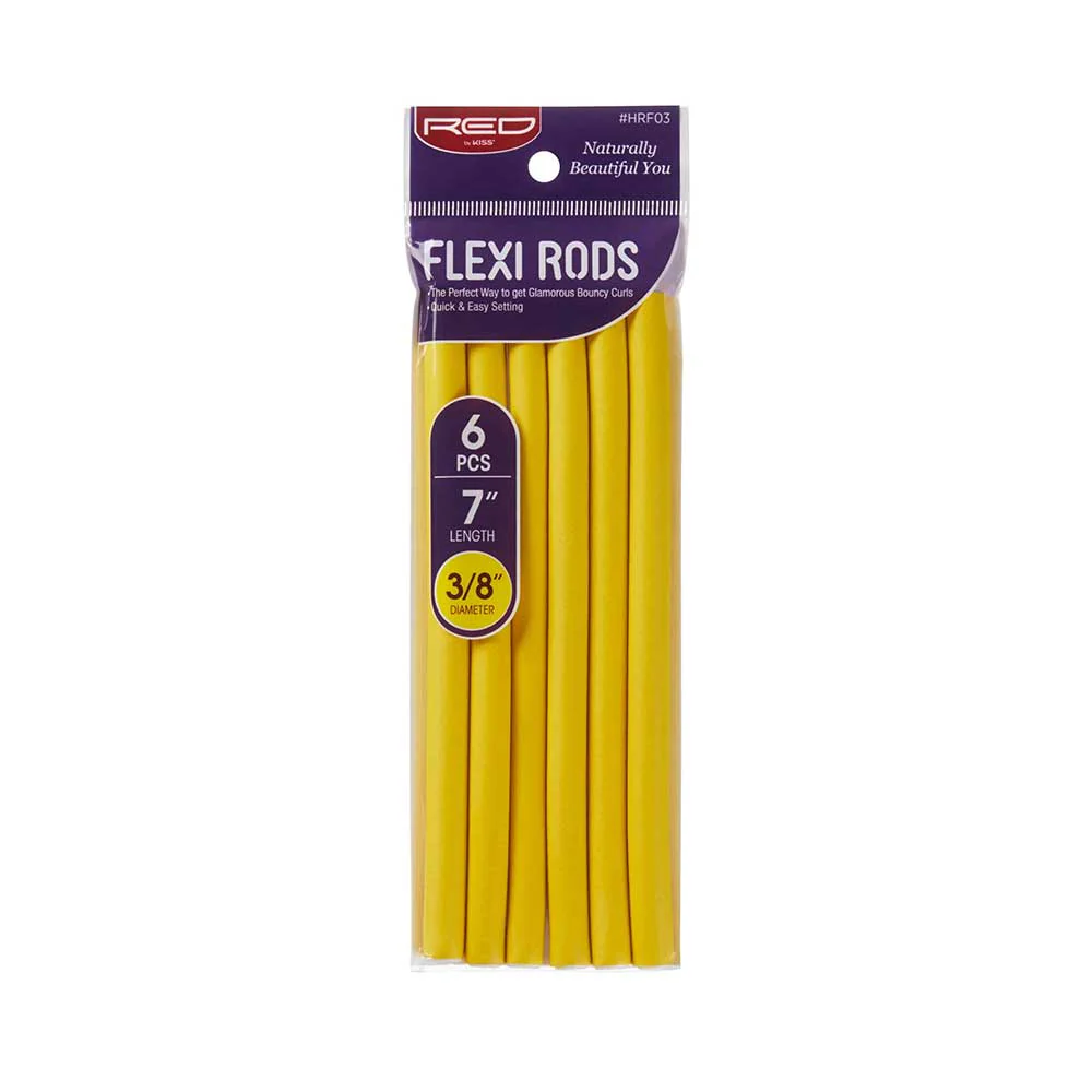 Red By Kiss Flexi Rods 7″ Length (6pcs) Yellow