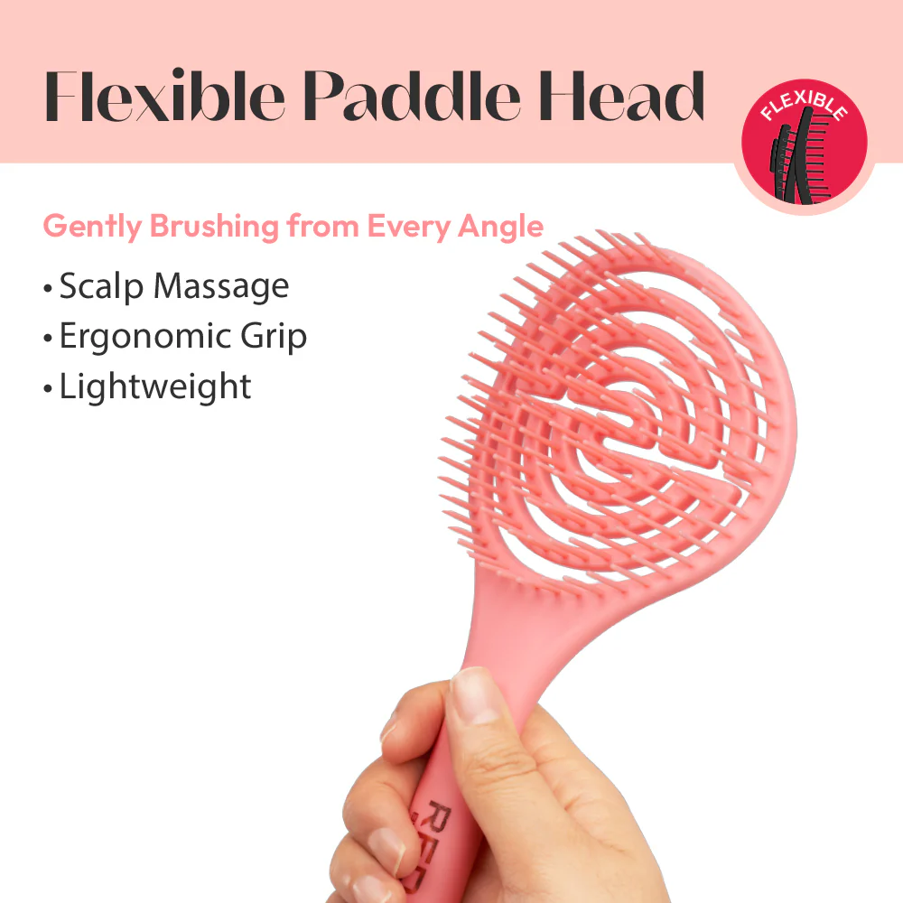 Red By Kiss Flexible Amaze Circle Vent Brush Firm Bristles for Detangling - Image 5