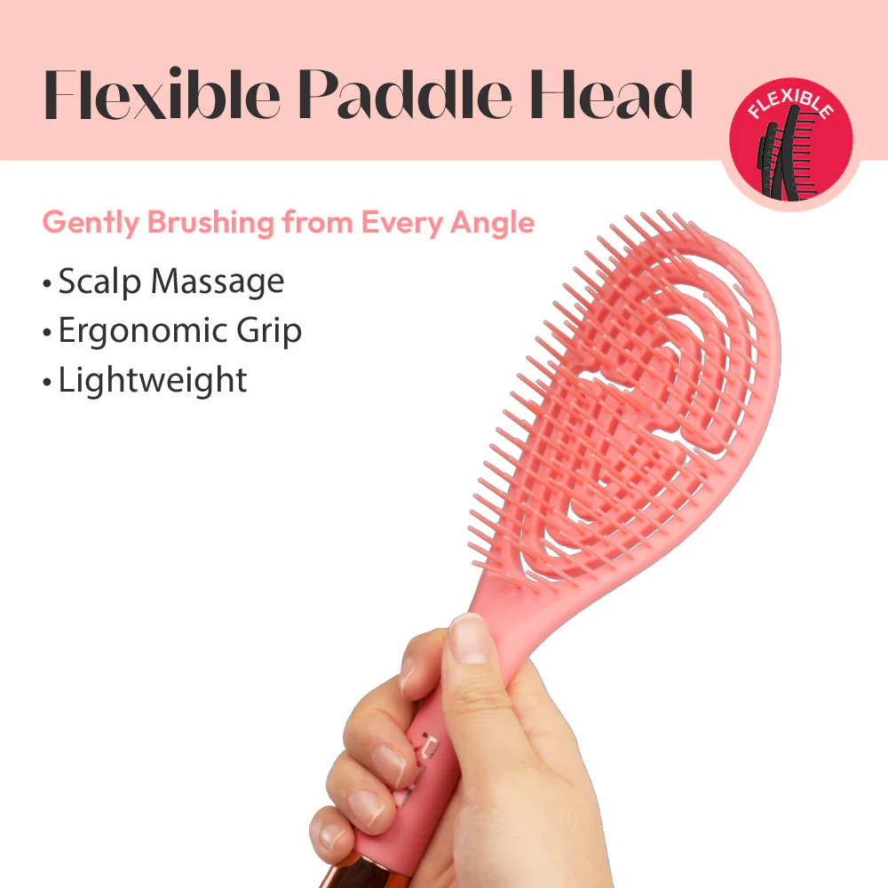 Red By Kiss Flexible Amaze Oval Vent Brush Firm Bristles for Detangling - Image 2