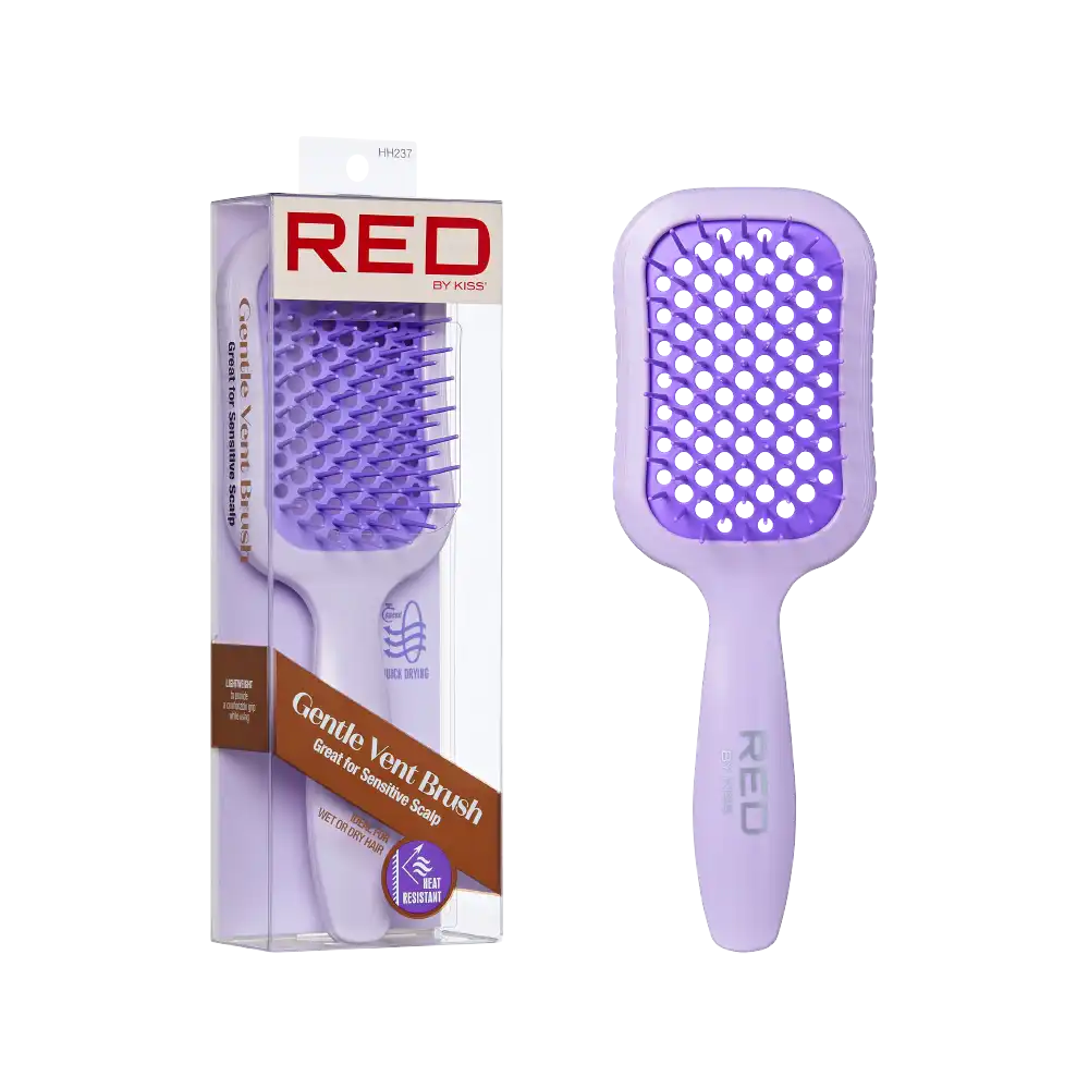 Red By Kiss Gentle Wet & Dry Vent Heat-Resistant Brush Softer, Flexible Bristles