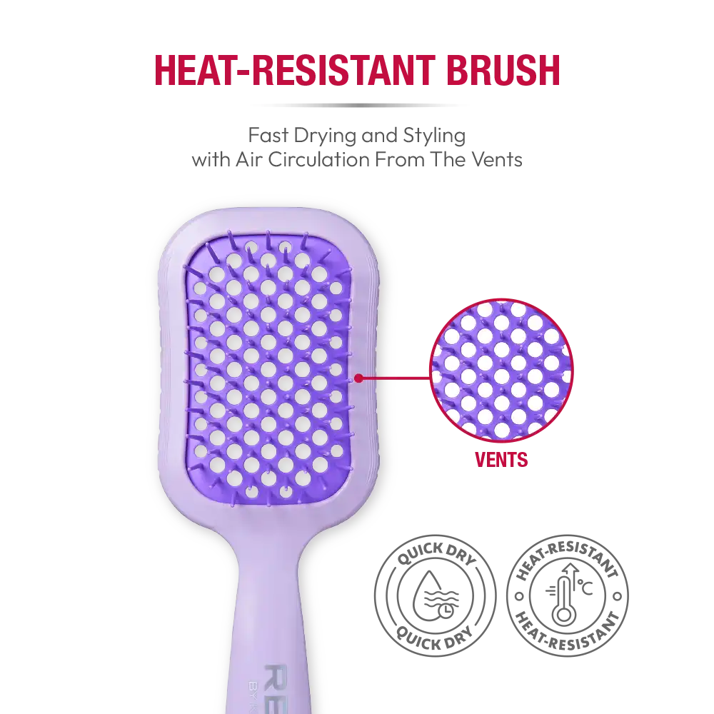 Red By Kiss Gentle Wet & Dry Vent Heat-Resistant Brush Softer, Flexible Bristles - Image 5