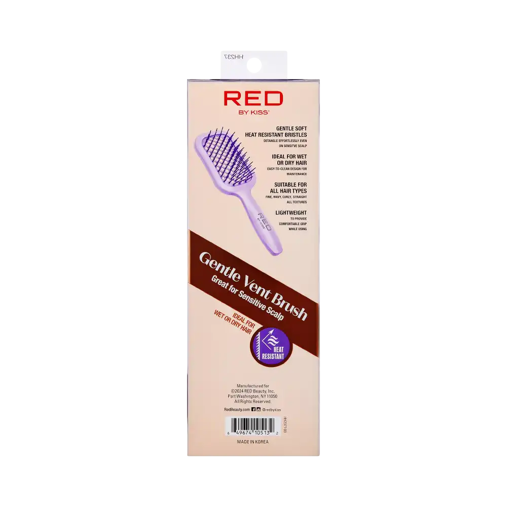 Red By Kiss Gentle Wet & Dry Vent Heat-Resistant Brush Softer, Flexible Bristles - Image 6