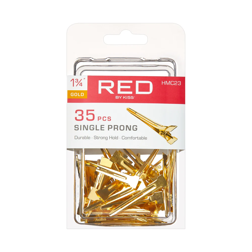 Red By Kiss Gold Single Prong Clip 1 3/4″ (35PCS) - Image 2