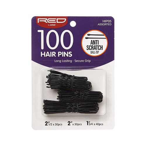 Red By Kiss Hair Pins 2 1/2″& 2″ & 1 3/4″ (100pcs)