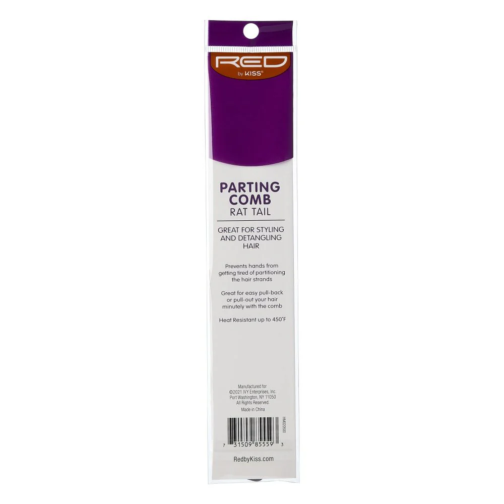 Red By Kiss Heat Resistant Parting Rat Tail Comb - Image 3