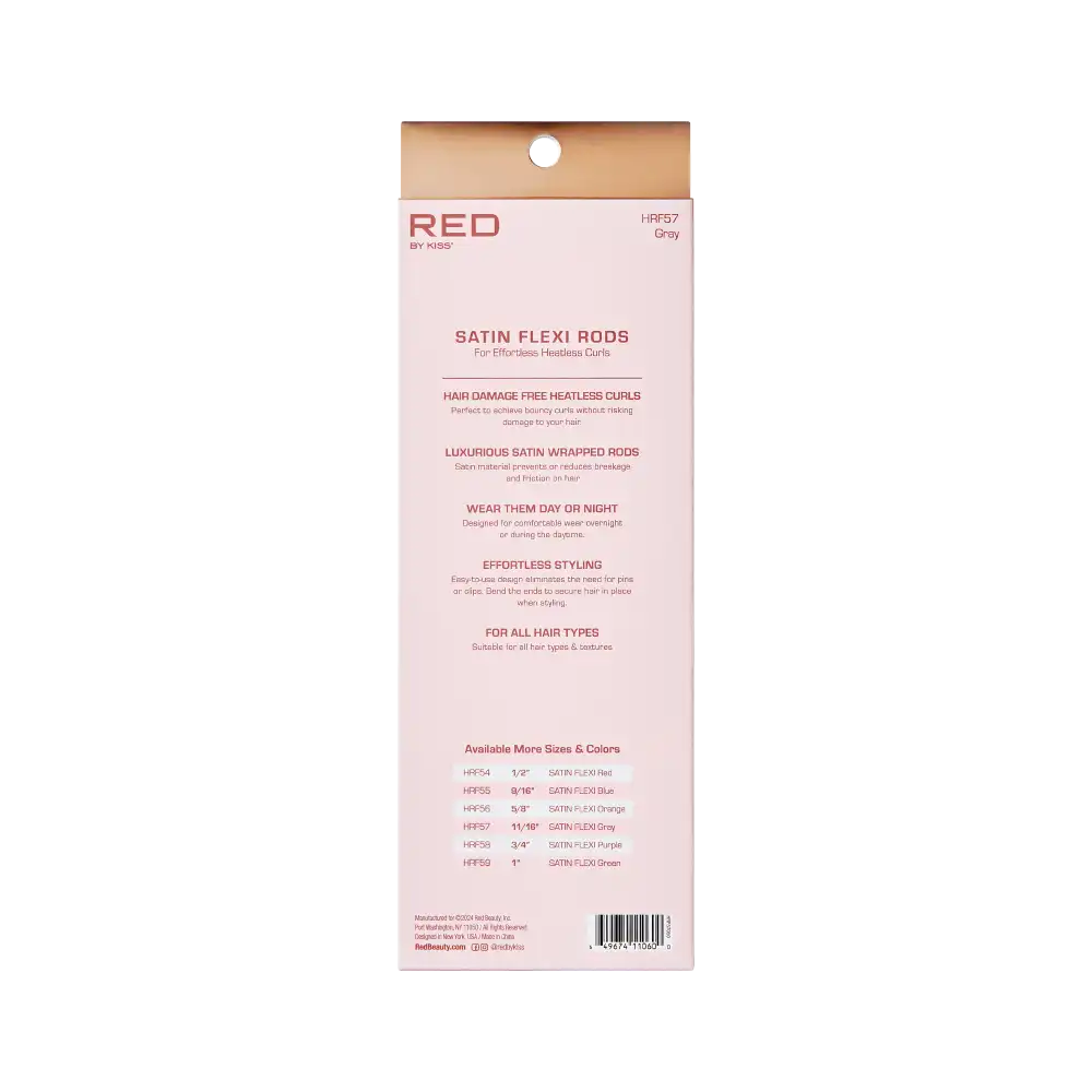 Red By Kiss Heatless Curling Silky Satin Flexi Rods GRAY - Image 6