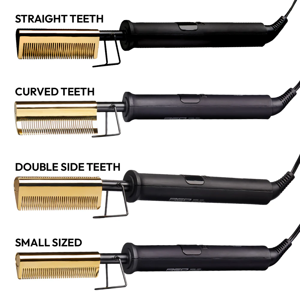 Red By Kiss Hot Styler Double Side Teeth Pressing Comb - Image 4