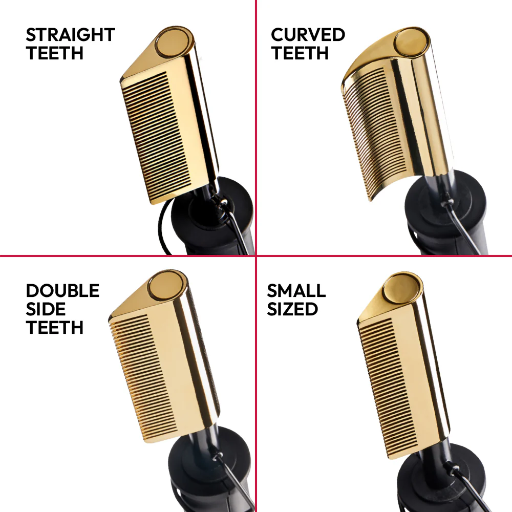 Red By Kiss Hot Styler Straight Teeth Pressing Comb - Image 6