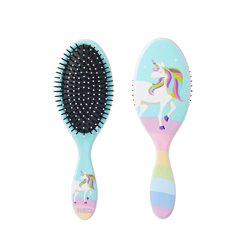 Red By Kiss Mythical Animals Oval Detangling Brush Rainbow - Image 2