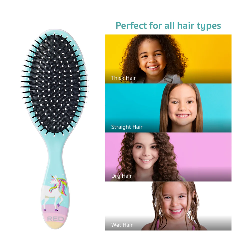 Red By Kiss Mythical Animals Oval Detangling Brush Rainbow - Image 6