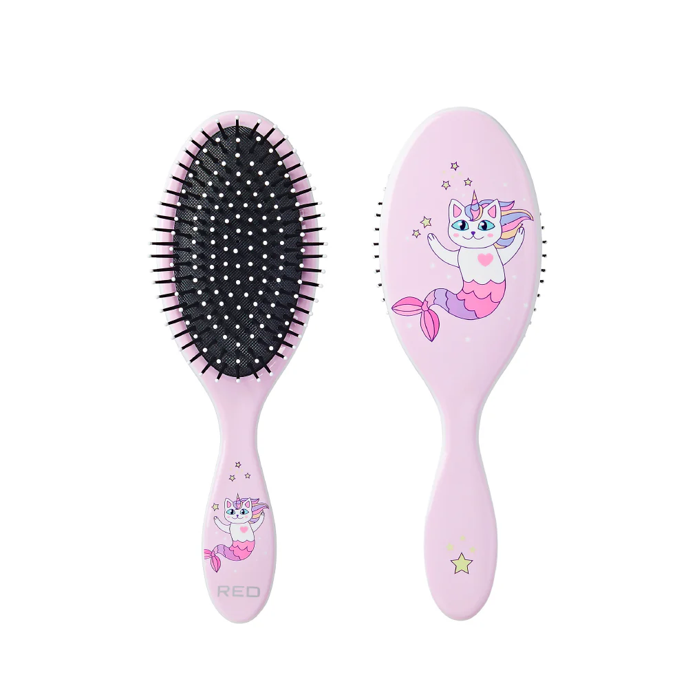 Red By Kiss Mythical Animals Oval Detangling Brush Catmermaid