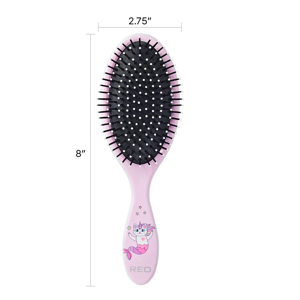 Red By Kiss Mythical Animals Oval Detangling Brush Catmermaid - Image 5